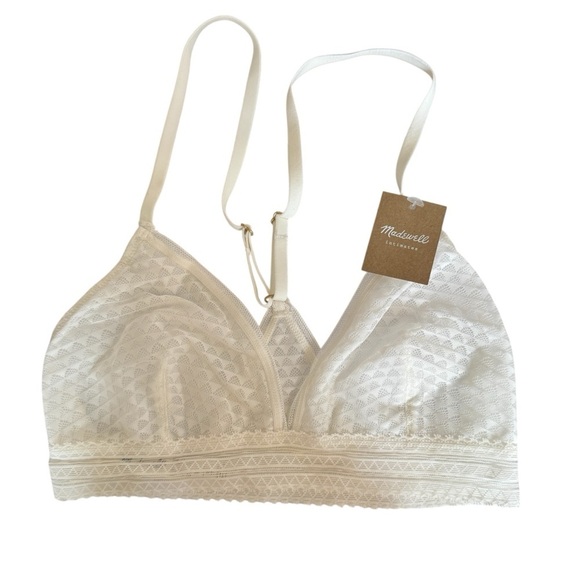 NWT Madewell Intimates Geo Mesh Triangle Bralette, Size XS - Picture 3 of 8